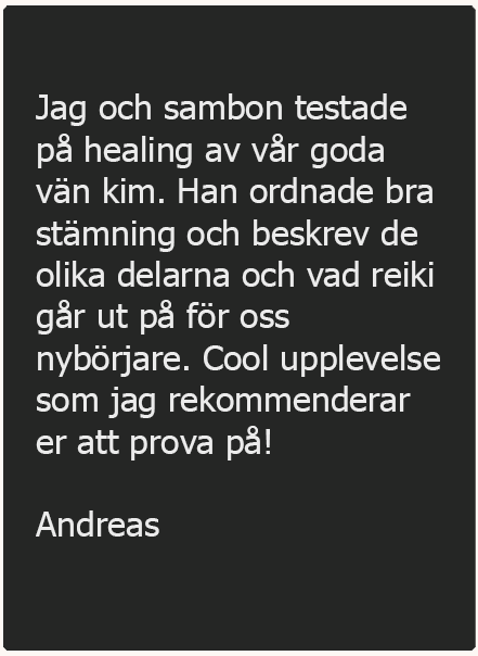 Nöjd kund recension för Gröna Rosens healing